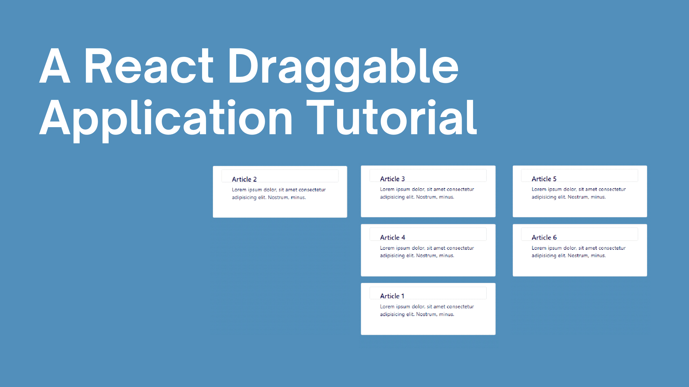 How to create draggable components in React
