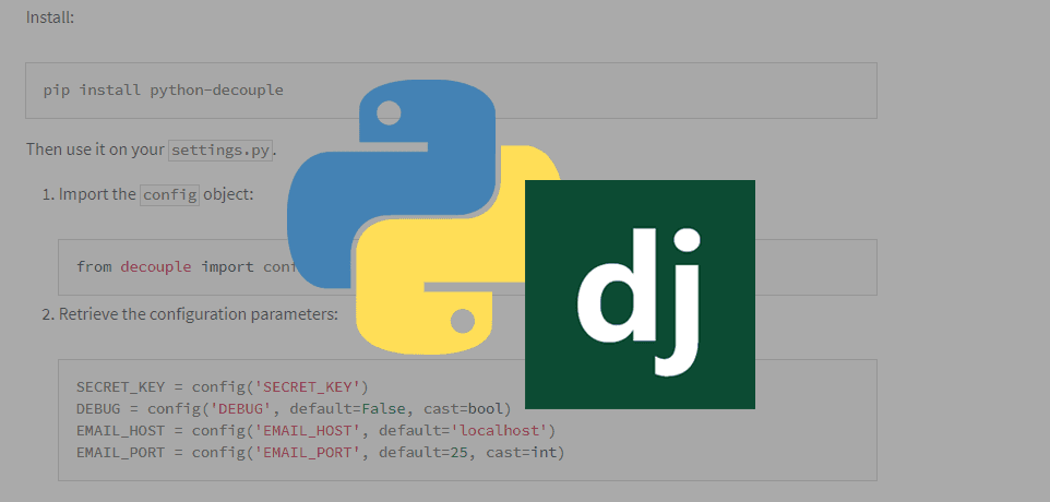 Secure Sensitive Django Variables using Python Decouple